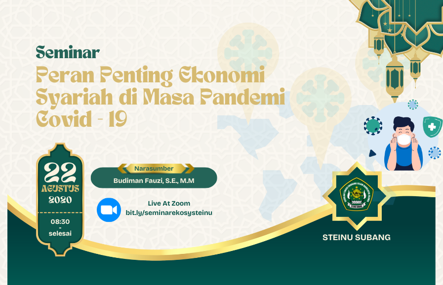 Undangan Seminar Peran Penting Ekonomi Syariah di Masa Pandemi Covid – 19