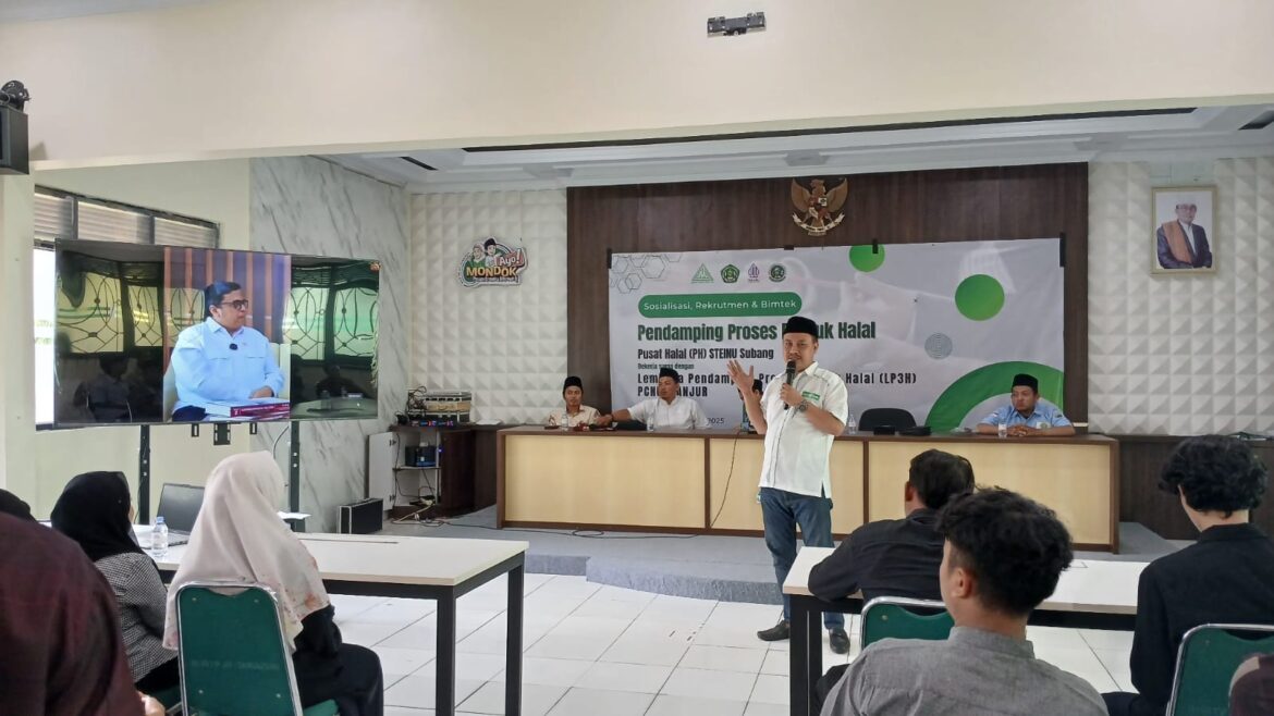 Tingkatkan Jaminan Produk Halal, Pusat Halal STEINU Subang dan LP3H PCNU Cianjur Gelar Sosialisasi, Rekrutmen, dan Bimtek Pendamping Halal